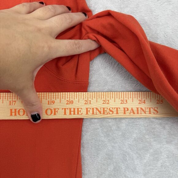 Vtg Halloween Sequin Black Cat Long Sleeve Top XL Petite Orange Kitschy Grandma - Picture 5 of 8